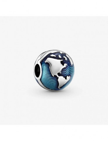 PANDORA Charm Clip Globe Bleu