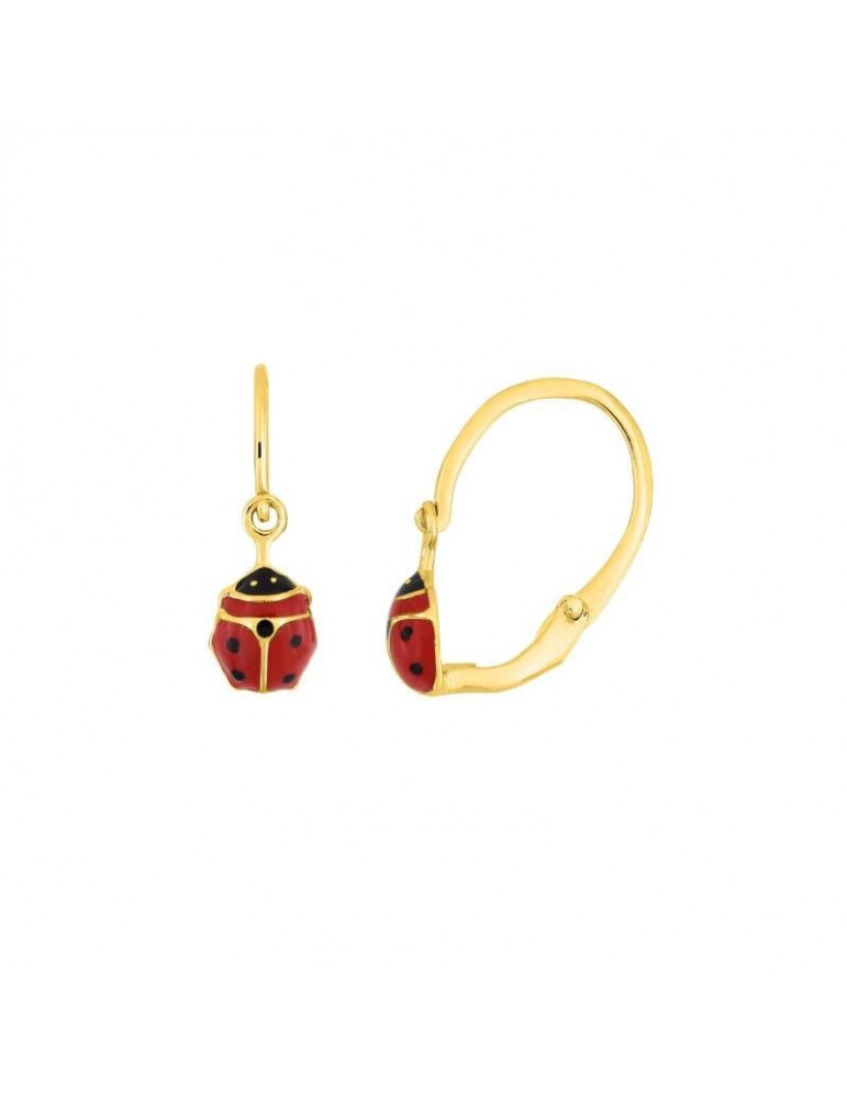 Boucles d'oreilles coccinelles