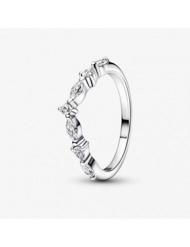 PANDORA Bague Vœu Alternance Scintillante Timeless