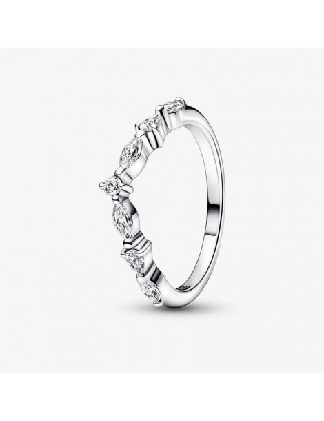 PANDORA Bague Vœu Alternance Scintillante Timeless