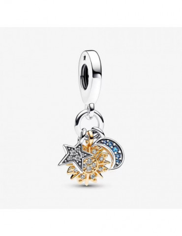 Achat Charm Pandora avec pendentif arbre & lune de la galaxie en argent