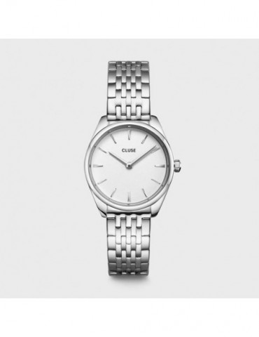 CLUSE Montre Féroce Mini Watch Steel White