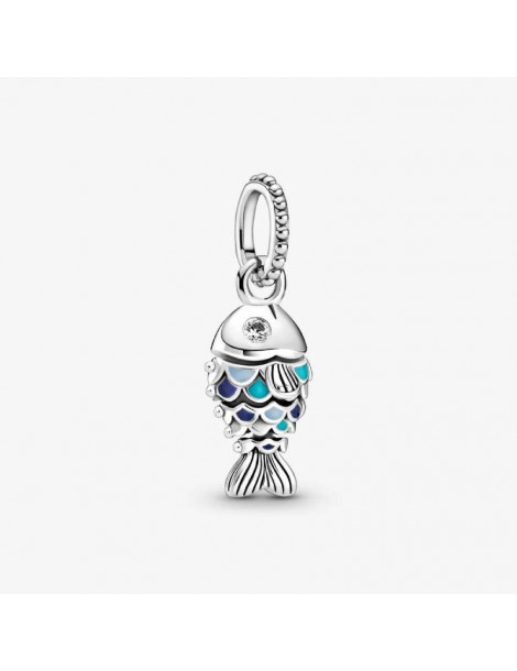 PANDORA Charm Pendant Poisson à Écailles Bleues