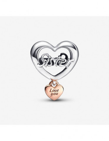 PANDORA Charm Coeur Love You Sister