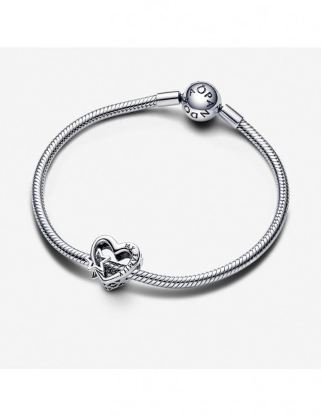 PANDORA Charm Ajouré Famille Cœur et Étoile