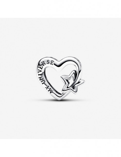 PANDORA Charm Ajouré Famille Cœur et Étoile