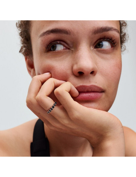 PANDORA Bague Éternité Rang Scintillant Noir