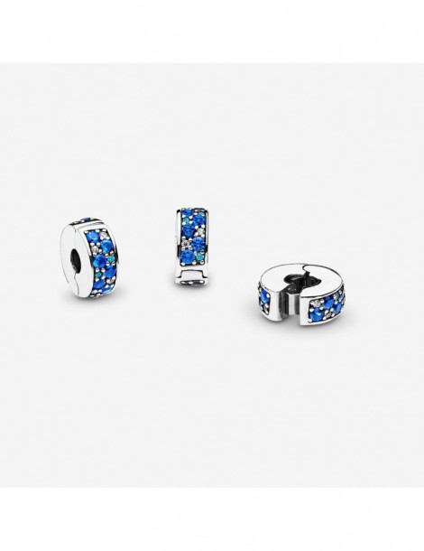 PANDORA Charm Clip Pavé Bleu