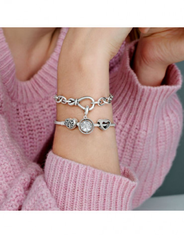 PANDORA Charm Cœur Ouvert Perlé