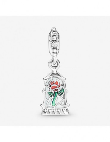 PANDORA Charm Pendant Disney La Belle et La Bête Rose Enchantée