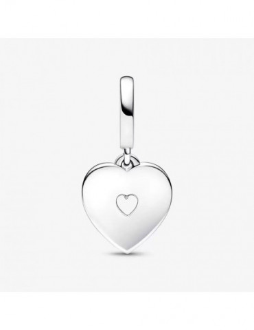 PANDORA Charm Double Cœur Blanc Nacré