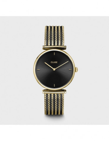 CLUSE Triomphe Watch Mesh Blackand Gold