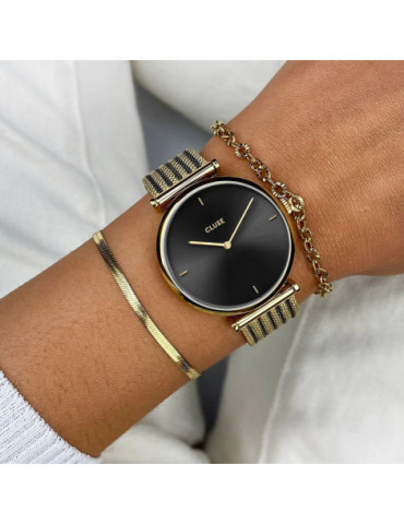 CLUSE Triomphe Watch Mesh Blackand Gold