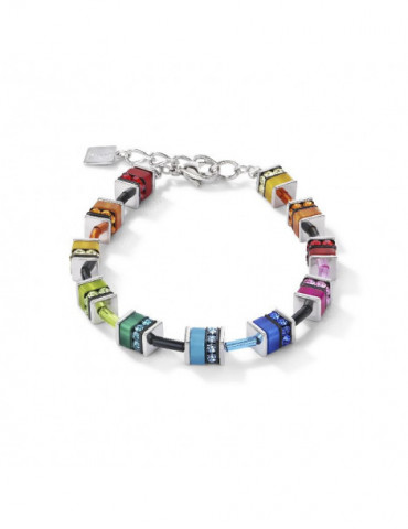 COEUR DE LION Bracelet GeoCUBE® classique polaris & strass multicolore