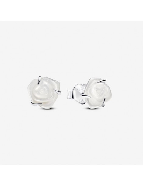 PANDORA Clous d'Oreilles Rose Blanche