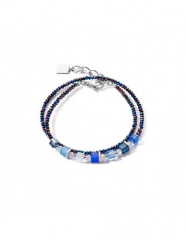 COEUR DE LION Joyful Colours Wrap bracelet argent bleu