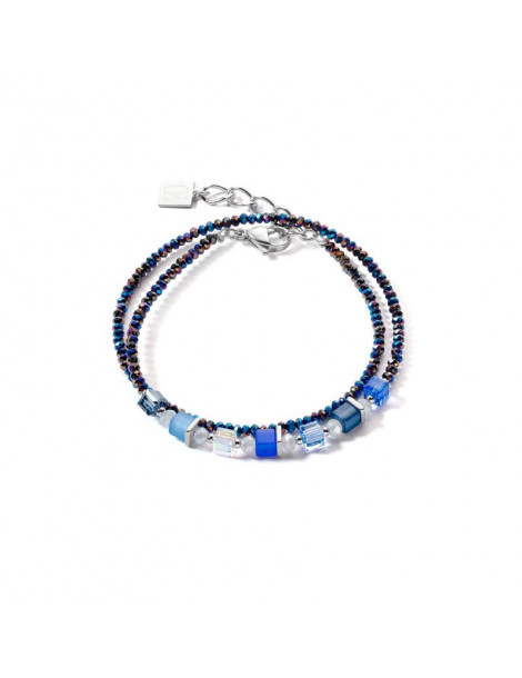 COEUR DE LION Joyful Colours Wrap bracelet argent bleu
