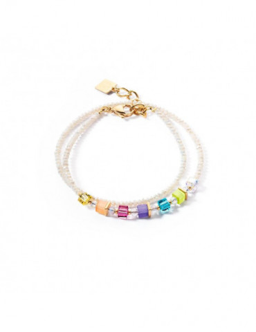 COEUR DE LION Joyful Colours Wrap bracelet or rainbow