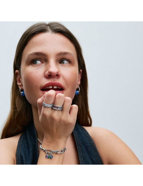 PANDORA Boucles d'Oreilles Créoles à Charms de 18 mm Pandora Moments