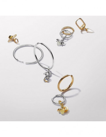 PANDORA Boucles d'Oreilles Créoles à Charms de 18 mm Pandora Moments