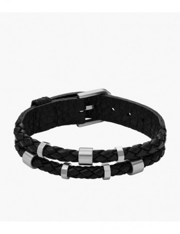 FOSSIL Bracelet Leather Essentials Noir