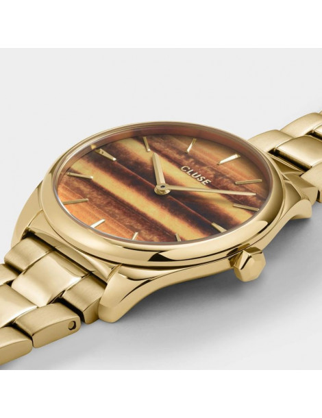 CLUSE Montre Féroce Petite Steel Tiger's Eye