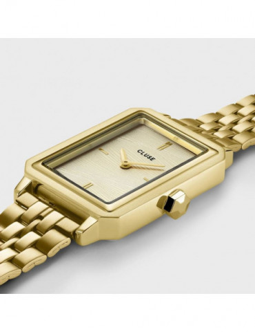 CLUSE Montre Fluette Steel Gold Sand Texture