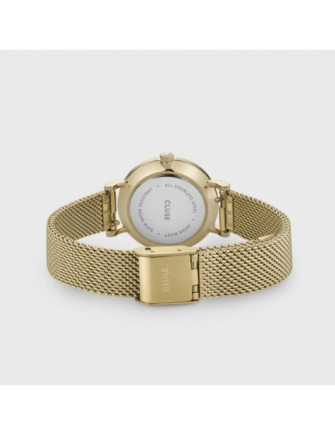 CLUSE Montre Boho Chic Petite Mesh Gold White