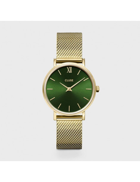 CLUSE Montre Minuit Mesh Gold Green