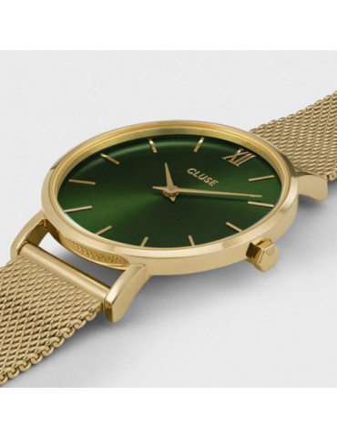 CLUSE Montre Minuit Mesh Gold Green