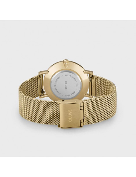 CLUSE Montre Minuit Mesh Gold Green