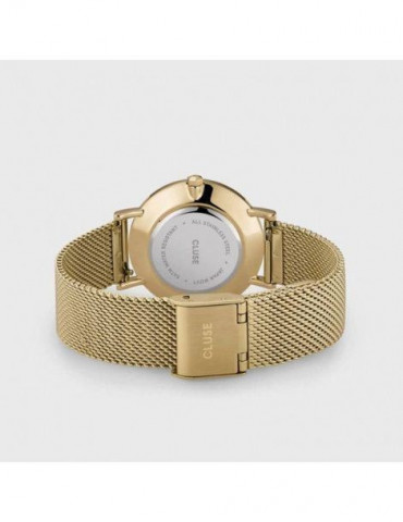 CLUSE Montre Minuit Mesh Gold Deep Blue