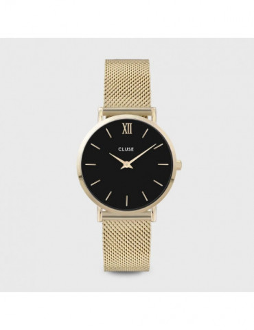 CLUSE Montre Minuit Mesh Gold Black