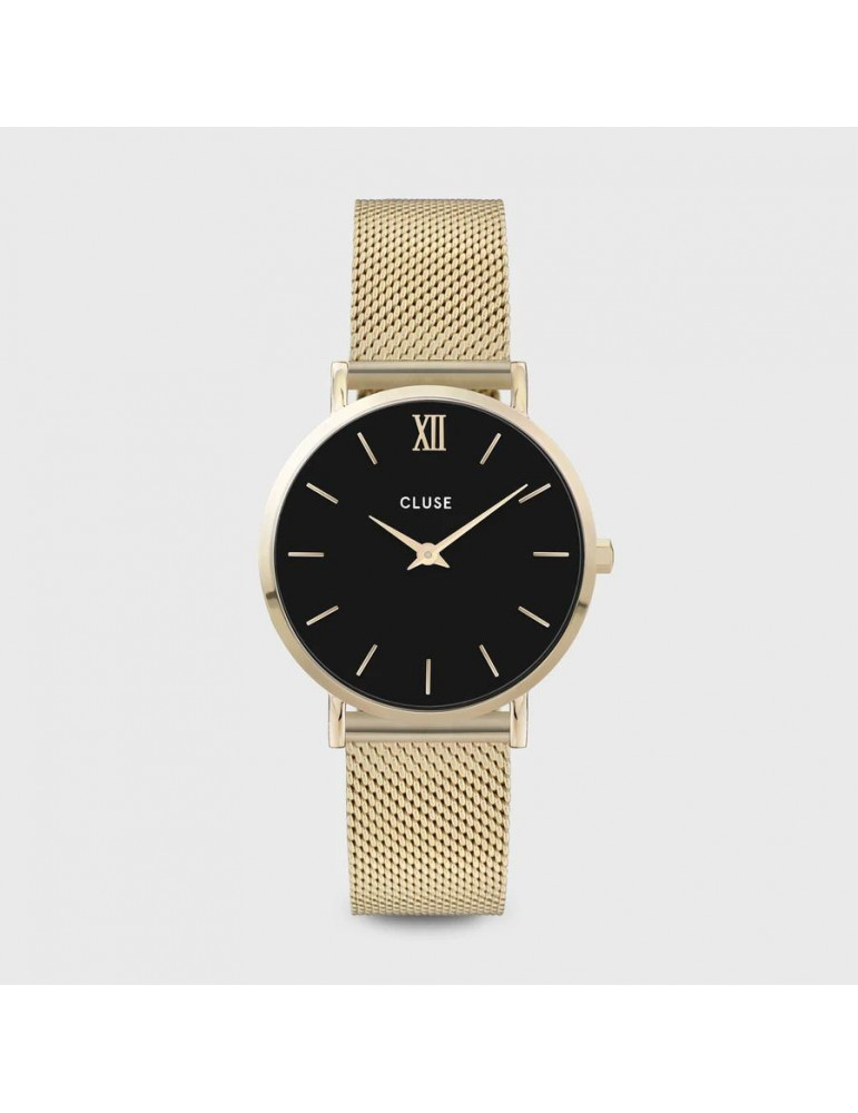 CLUSE Montre Minuit Mesh Gold Black