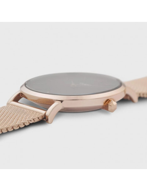 CLUSE Montre Minuit Mesh Rose Gold Black