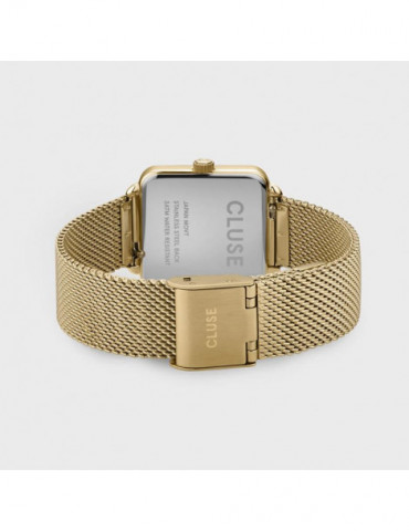 CLUSE Montre Tétragone Mesh Gold White