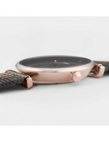 CLUSE Montre Triomphe Mesh Bicolour Rose Gold Black