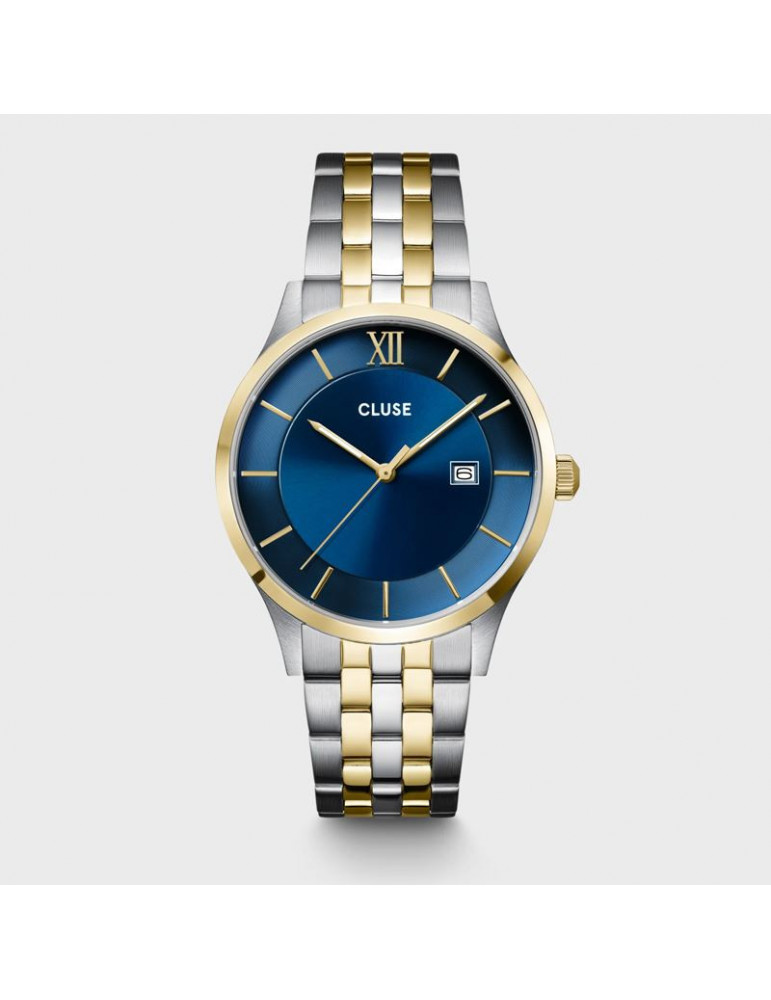 CLUSE Montre Aravis 3-Hand Steel Bicolour Blue