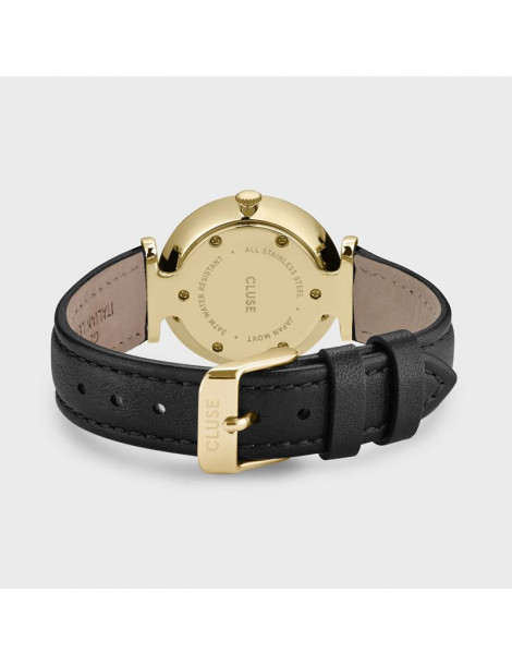 CLUSE Montre Triomphe Leather Black Gold