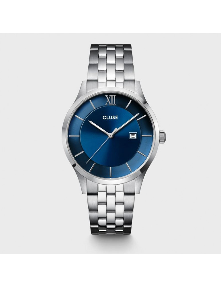 CLUSE Montre Aravis 3-Hand Steel Silver Blue