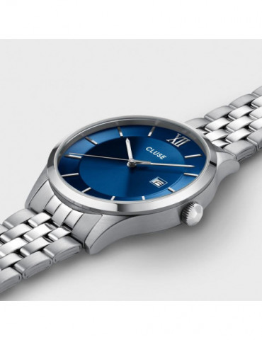 CLUSE Montre Aravis 3-Hand Steel Silver Blue