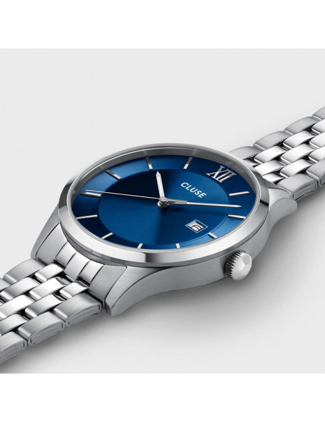 CLUSE Montre Aravis 3-Hand Steel Silver Blue