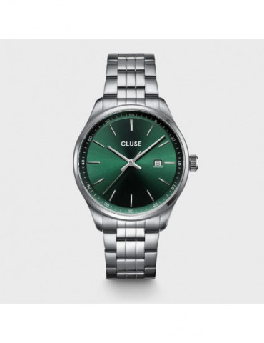 CLUSE Montre Anthéor Steel Silver Green