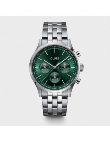 CLUSE Montre Anthéor Multifunction Steel Silver Green