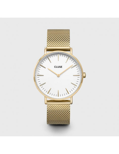 CLUSE Montre Boho Chic Mesh Gold White