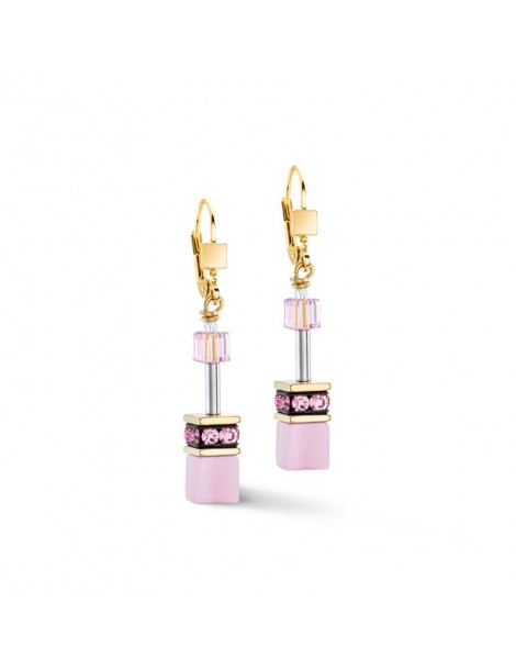 COEUR DE LION Boucles d'oreilles GeoCUBE® Iconic Mono Rose