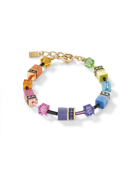 COEUR DE LION Bracelet GeoCUBE® Multicolore Rainbow Gold