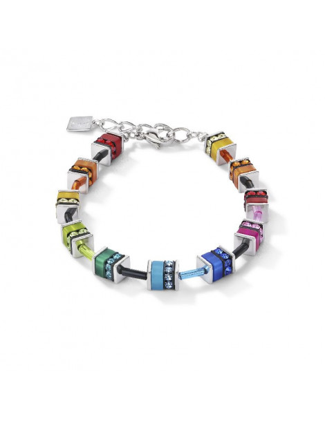 COEUR DE LION Bracelet GeoCUBE® Classique Polaris & Strass Multicolore