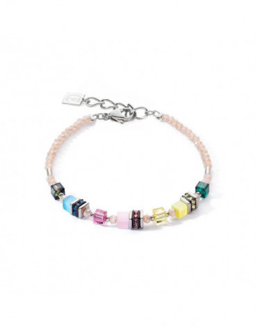 COEUR DE LION Bracelet Mini Cubes Multicolore Pastel