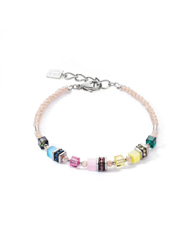 COEUR DE LION Bracelet Mini Cubes Multicolore Pastel